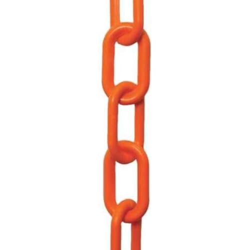Image of Mr. Chain Plastic Barrier Chain, Orange, 100 ft Length (50012-100)