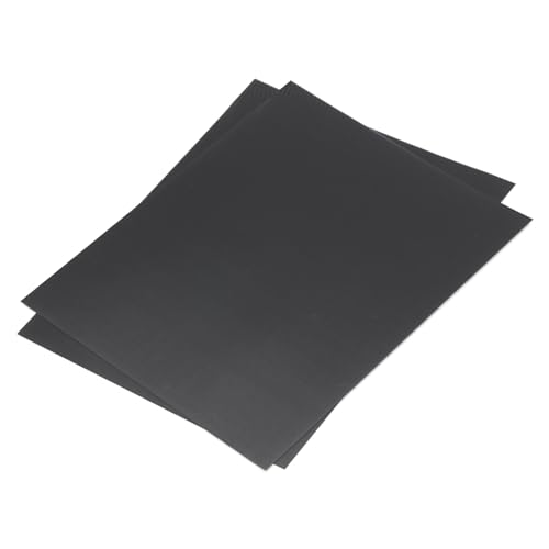 Image of MECCANIXITY Black ABS Plastic Sheet 10 x 8 x 0.03 Inch for Building Model, DIY Crafts, Panel, Pack of 2 Pcs