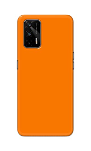 Image of Plain Orange Hard Back Case Cover for Realme GT 5G, Realme Q3 Pro 5G Back Cover -(J5) VNS2229