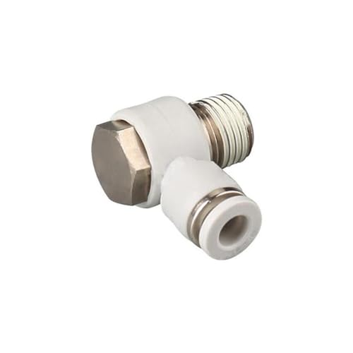 Connecteur coudé hexagonal gris X-APH1204 raccord robuste haute précision mécanique