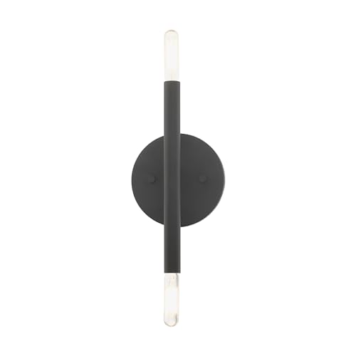 Image of Livex Lighting 51172-04 Copenhagen Collection 2 Light ADA Sconce, Black