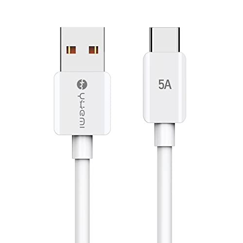 YHEMI Cable USB C, 5A Cable USB Tipo C 5.9Ft Carga Rápida y Sincronización para Samsung S20 S10 Note 20 10 Xiaomi Redmi Huawei P30 P20 LG Google(5A-1.8M) Cover
