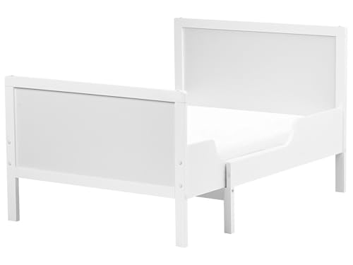 Beliani Lit Extensible Transformable pour Enfant 90 x130/160/200 cm Sommier à Lattes Bois de Pin Blanc Montigny