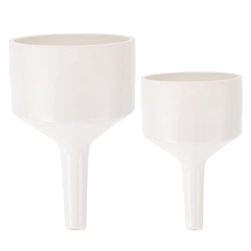 Gatuida Buchner Funnel 2pcs Porcelain Buchner Filtration Funnel Ceramic Funnel Lab Vacuum Filtration Distillation Apparatus