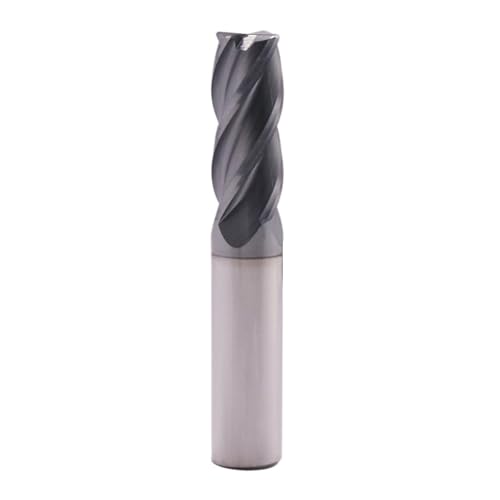 Image of 1 /2 inch 4 Flute Solid Carbide End Mill - .030 inch Corner Radius, AlTiN Coated | 35 Helix, 1 /2 inch Cutting Dia, 1 /2 inch Shank Dia, 1-1 /4 inch LOC, 3 inch OAL for Milling Alloy Steel, Cast Iron, Copper