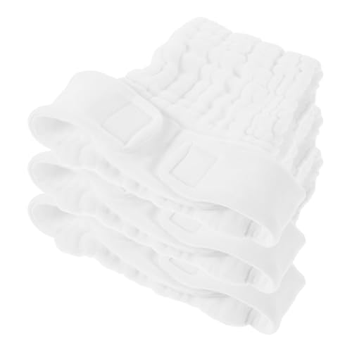 NULYLU 3 Stück pack Wiederverwendbare Weiße Baumwoll Stoffwindeln für Neugeborene Verstellbar Saugfähig mit Wickelunterlage und Schwimmwindel Geeignet für Jungen und Mädchen Waschbare