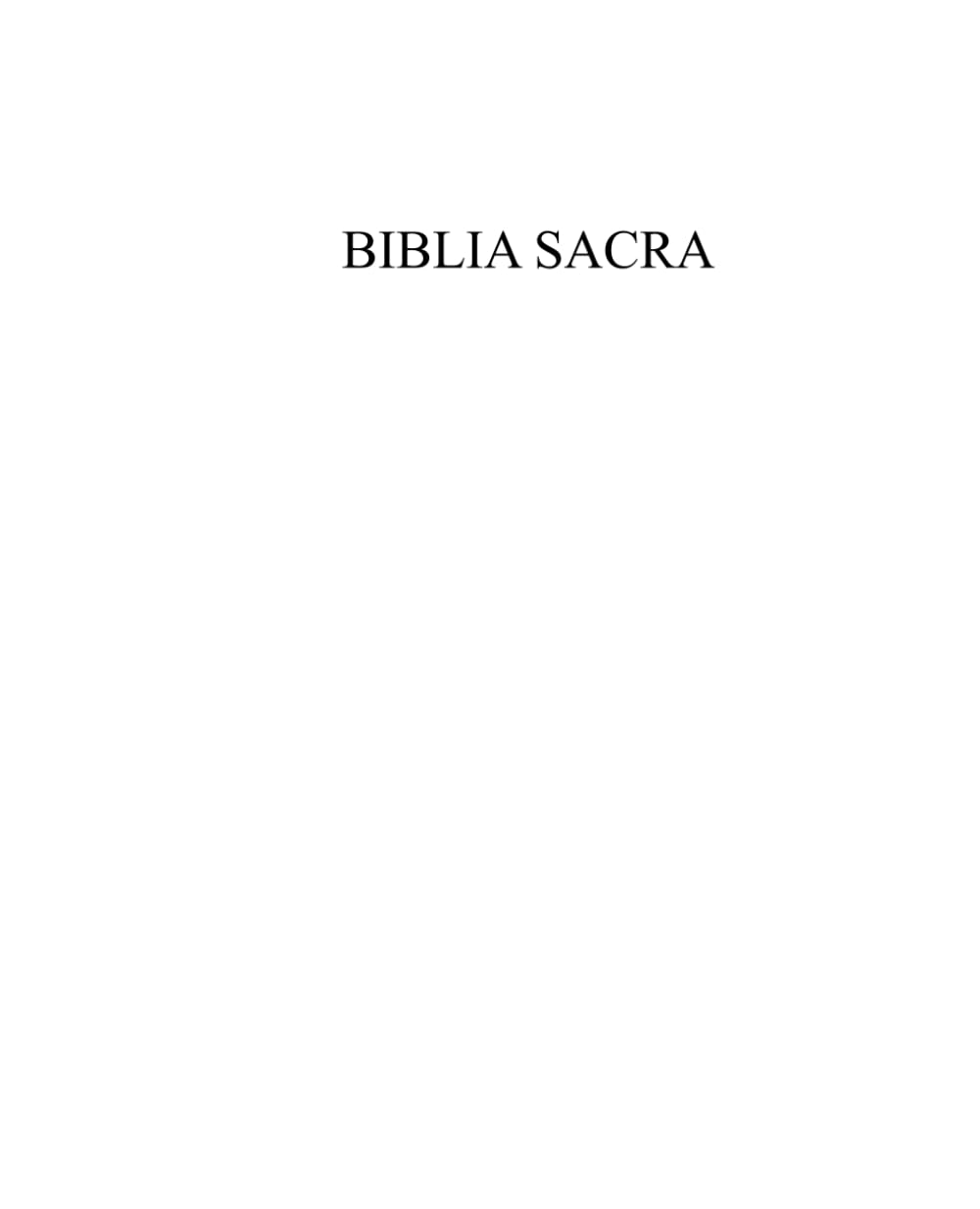 Biblia Sacra