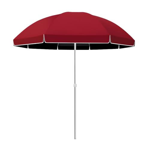 Parasol de table d'extérieur de 2.6 m rouge étanche anti-UV réglable pour terrasse