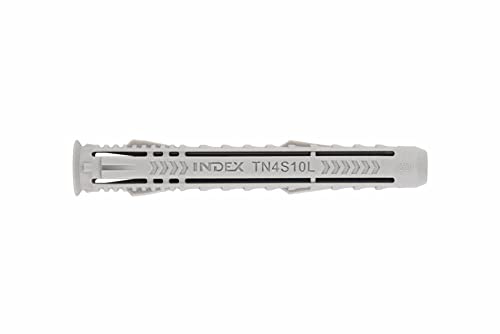 INDEX Cheville Nylon Quadruple Expansion pour Tout Type de materiaux - Long Cheville 8 x 60 Ø8 - Boite de 50 - Cheville Fixation