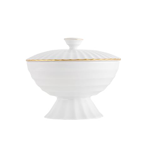 Vista Alegre 200 Anos Porcelain Sugar Bowl, 5-Inch