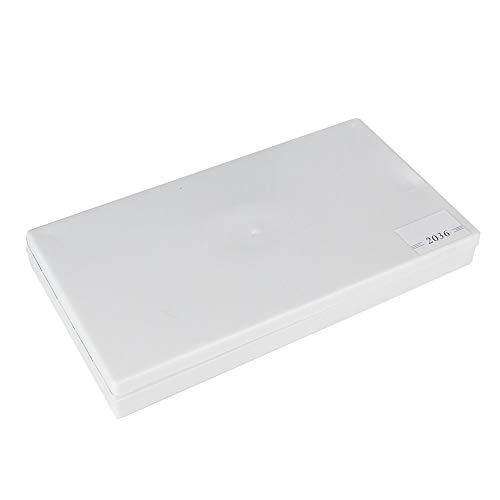 fin färglåda; fyrkantig färglåda, plastfärglåda med plast 24 galler, 36 raster mesh kapacitet för akvarell gouache akryl (vit)