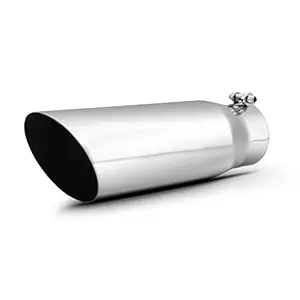 KEDAKEJI 2.75 Inch Inlet Polished Exhaust Tip Exhaust Tailpipe 2.75 Inches Inlet 3.5 Inches Outlet 12 Inches Long 304 Stainless Steel with Bolt On Design