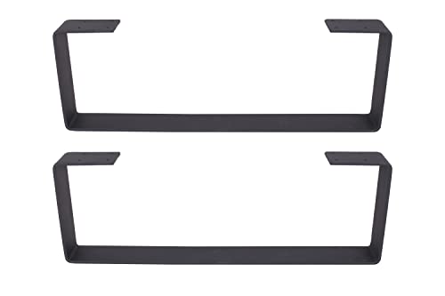 Eclv 2Pcs X 8'' Coffee Table Legs,U Shaped Heavy Duty Solid Steel Table Legs,Cabinet Legs,Sofa Legs,Black (8'') #TOP12