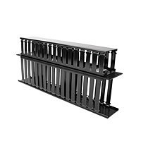 Hellermann Tyton WMB2B Horizontal Wire Manager Dual-Sided 2U, 3.0" x 3.0" Front, 3.0" x 5.0" Rear, Black