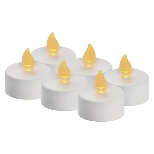 EMOS DCCV11 - Velas LED de té (6 unidades, sin llama, efecto parpadeante, decoración para Navidad, árbol de Navidad, Día de Todos los Santos, IP20, interior, batería, luz blanca cálida)