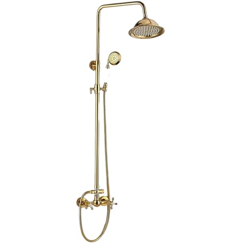 Robinet de douche en laiton doré pour une salle de bain de luxe intemporelle