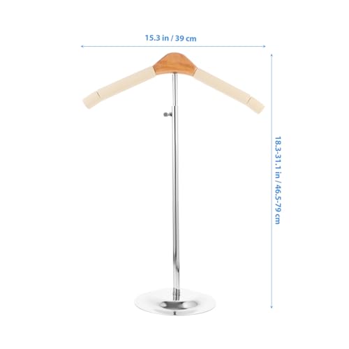 Support de vêtement T-shape Cabilock en acier inoxydable avec base réglable