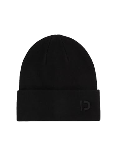 TOM TAILOR Denim Herren Basic Beanie Mütze mit Logo, 29999 - Black, OneSize