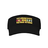 Emkihbo US Army 101St Airborne Division Vietnam Veteran Adult Adjustable Sunscreen Visor Cap Baseball Caps for Women and Men