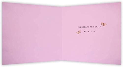 Clintons: Bling Cocktail Glass, 30th Milestone Birthday Greetings Card, 159x159mm, multi-color
