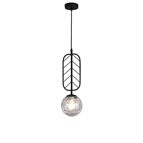 Lustre Éclairage E27 en Verre Sphérique et Finition Or Raffinée