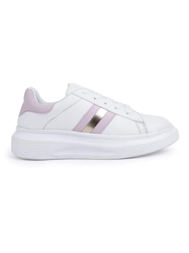 Image of Longwalk White Sneakers for Women & Girls | Trendy & Lightweight Casual Shoes