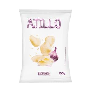 'Snack frito de patatas sabor a ajo Hacendado Paquete 100 g Pack 2'