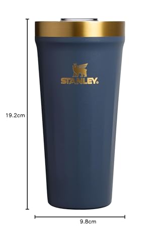 Image of STANLEY Everyday Tumbler 20 oz | Press Fit Drink Through Lid | Beverage, Coffee, and Cocktail Cup | Insulated Stainless Steel Wine Glass | BPA-Free | Twilight Gold PVD