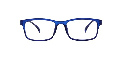 Óculos de Leitura Lemone Flexível Resistente Retangular Fosca (Azul Marrinho, 2.50, Dioptrias)