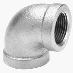 Coude fonte malléable 2 po galvanisé anti-corrosion Enclume FPT