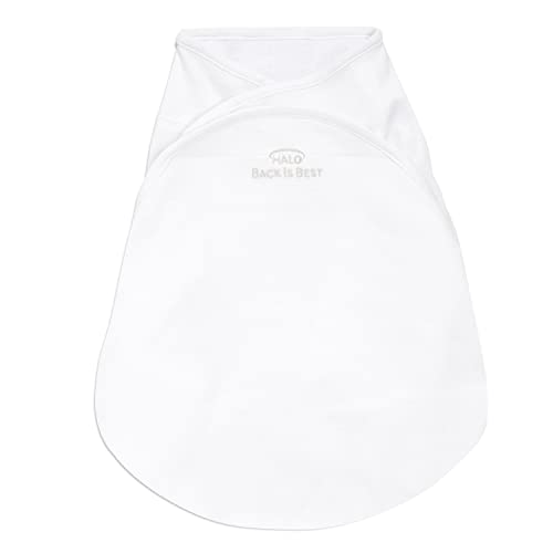 Halo Swaddlesure Adjustable Swaddling Pouch, 100% Cotton, Tog 1.0, White, Newborn, 0-3 Months #TOP3