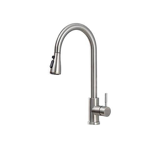 Mitigeur de cuisine eau chaude froide à jet ruisseau et bec rétractable pratique