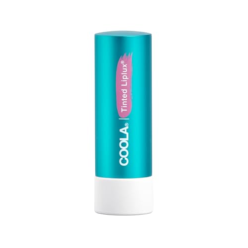 COOLA Organic Liplux Tinted Lip Balm and Sunscreen with SPF 30, Dermatologist Tested Lip Care for Daily Protection, Vegan and Gluten Free, 0.15 Oz