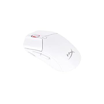 Mouse sem Fio para Jogos de PC HyperX Pulsefire Haste 2, Bateria resistente, 26.000 DPI, Personalizável, Ultra leve, 61 g - Branco