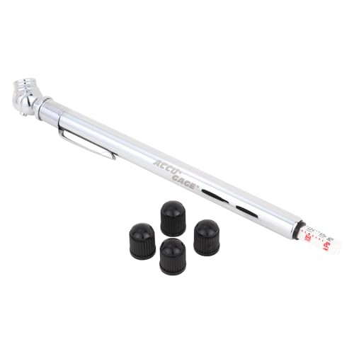 Accu-Gage Pencil Tire Pressure Gauge (10-75 PSI) Heavy Duty Stainless Steel High...