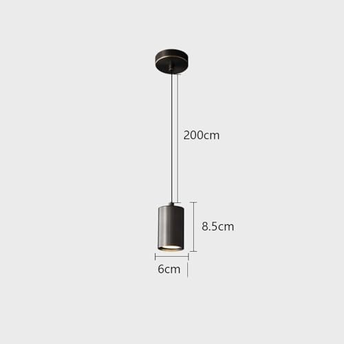 Lámpara de noche de latón minimalista con suspensión LED tricolor 5