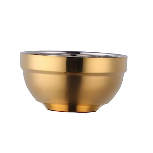 SOLUSTRE Stainless Steel Double Insulated Bowl Snack Bowl Anti-fall Insulated for Rice Soup