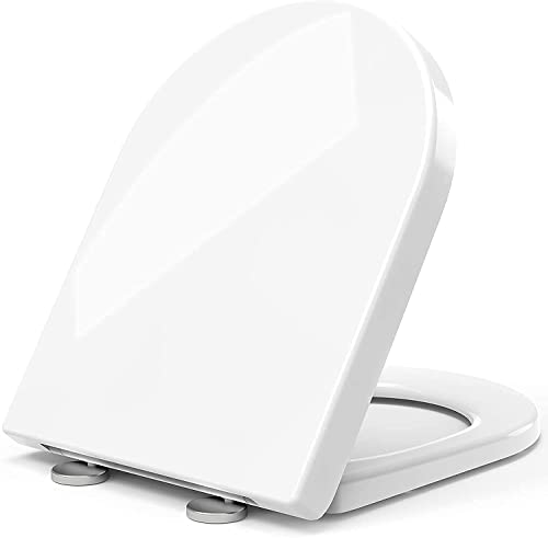 Abattant de toilette allongé en U à fermeture douce et clipsable