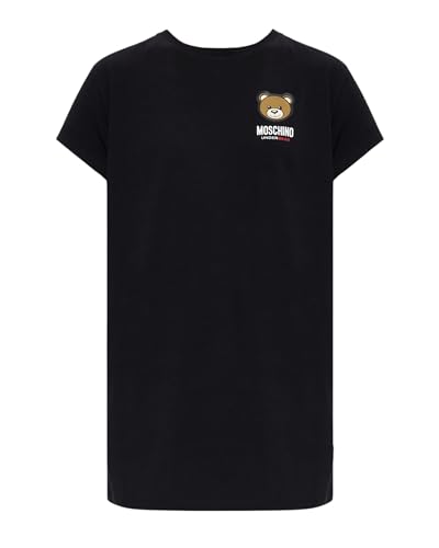 Maxi t-Shirt Donna Nero Moschino robe t-shirt noire look urbain pour le weekend
