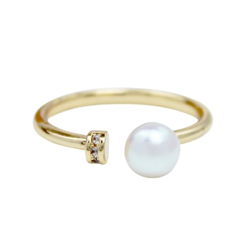 Femmorya Bague de rêve en améthyste - Bague ouverte avec pierre précieuse améthyste et plaqué or 14 carats, Offener Ring, verstellbar von 5,0 bis 6,0 cm,...