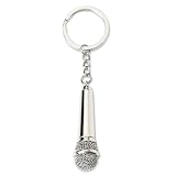 EAVUYIS Porte-clés, 1 pièces porte-clés pendentif microphone...