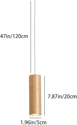 Lámpara colgante de madera para comedor y dormitorio de estilo nórdico TQHGM 2