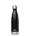 QWETCH - Bouteille isotherme INOX - Maintient Vos Boissons au Chaud Pendant 12 Heures & au Frais Pendant 24 Heures – BPA Free (500ml, Originals Noir)