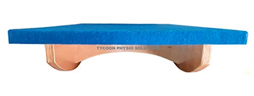 Tycoon Physio Solutions Exercise Therapy Occupational Therapy Wooden Balance Board Foot Rocker Leg Exerciser (Blue) (Large Size)