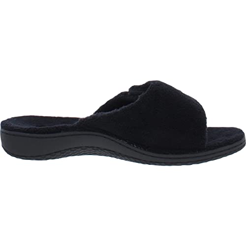 Image of David Tate Women's Cozy Black Faux Fur Slipper
