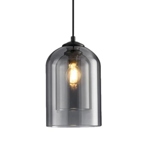 Suspension double en verre E27 au style japonais épuré pour décorer une chambre