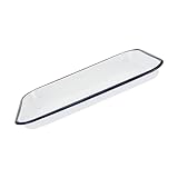 Poêle rectangulaire en émail : simple mais pratique, capacité suffisante pour le stockage des outils expérimentaux parfait pour organiser vos instruments expérimentaux, outils, flacons, etc., plaque émaillée de laboratoire