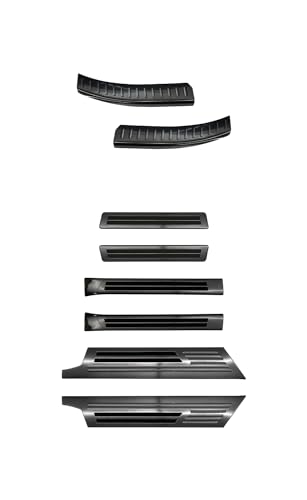 サムライプロデュース 新型シエンタ 対応 ラゲッジ & サイドステップ スカッフプレート 保護パーツセット ブラックヘアライン