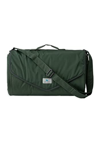 Image of Little Unicorn 5'x5' Outdoor Family Picnic & Beach Blanket | Durable & Water-Resistant Fabric | Compact Fold & Easily Wipes Clean | Zipper Pocket (Tropical Leaf)