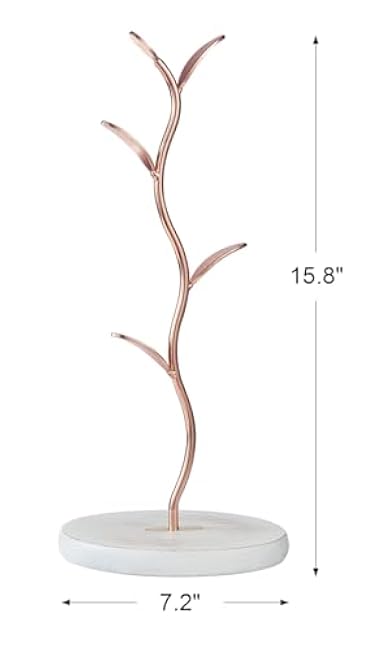 Coffee Mug Holder,Mug Rack Countertop,Leaf Shaped Mug Tree for Counter,Coffee Tea Cup Mug Holder Stand for Countertop,Perfect Coffee Bar Accessory & Kitchen Home Organizer(Mug Not Included)